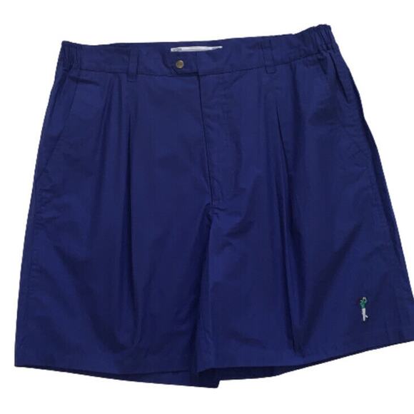 JOHN ASHFORD Golf Shorts Men Cotton Pleated Pockets Side Elastic Waist Large NEW - Picture 12 of 12